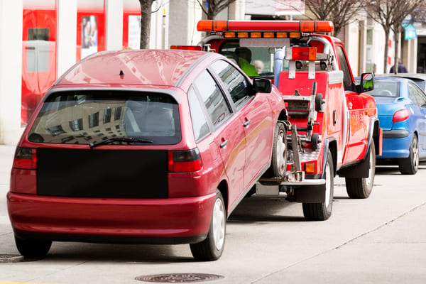 A car being towed